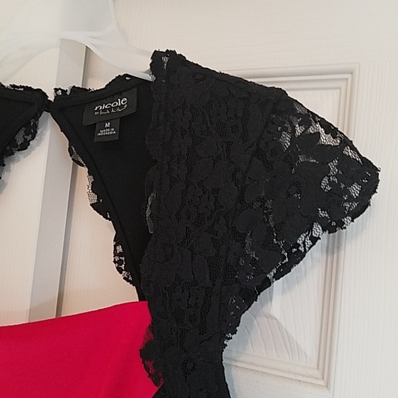 Red and Black Cocktail Dress - Picture 2 of 6